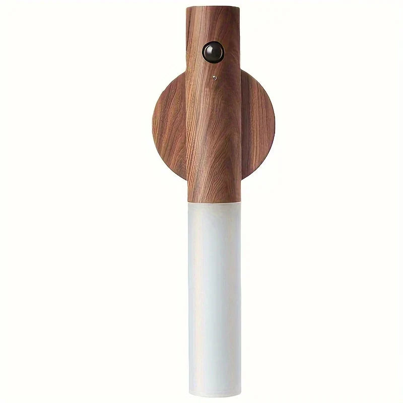 Motion Sensor Night Light, Magnetic Wall Lamp, USB Rechargeable LED Stick Light, Wireless Staircase Indoor Wooden Wall Closet Light for Hallway
