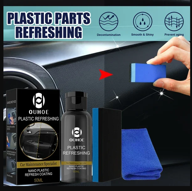 Car Plastic Restorer Plastic Revitalizing Coating Agent for Trucks Cars 50Ml