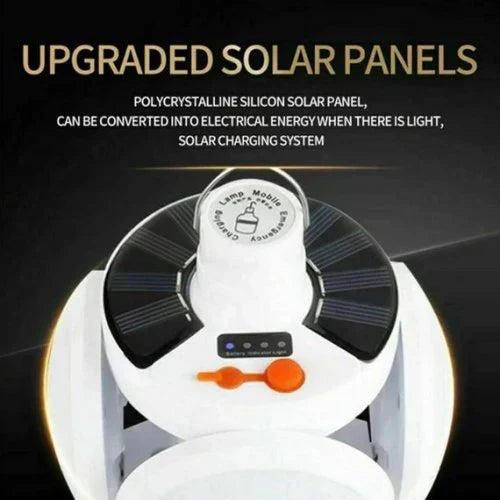 Football Foldable Solar Light, Emergency Home Camping Night Lights, Portable USB Rechargeable LED Search Light,4 sided light